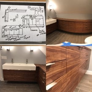 residential custom wood vanity